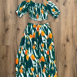 Tropical skirt set